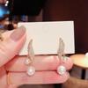 2025 New Classic Elegant Imitation Double Pearl Dangle Earrings For Women Crystal Long Tassel Drop Earring Wedding Jewelry Gifts