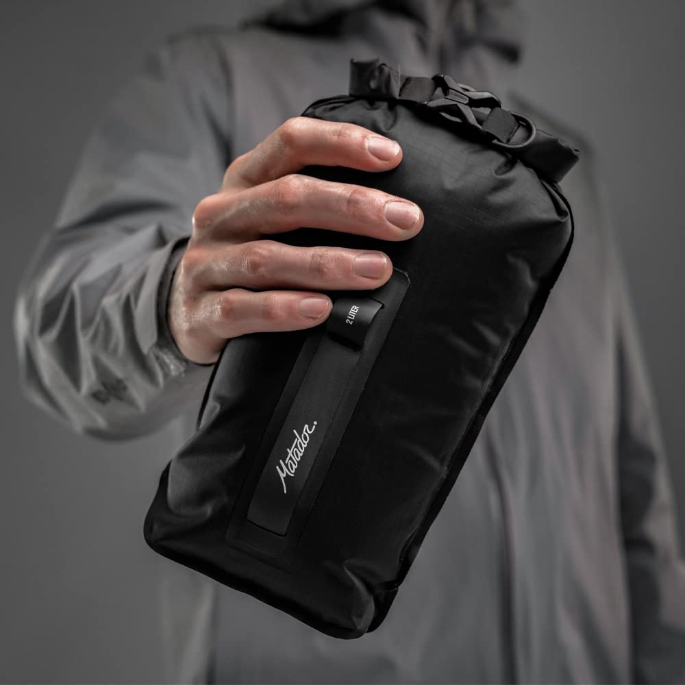 Matador Dry Bag 2L Waterproof Bag with Outdoor Dry Bag for Paddle Super Light Dry Bag - See-Through Panels; Kayaking, Boating, Boarding, Fishing,