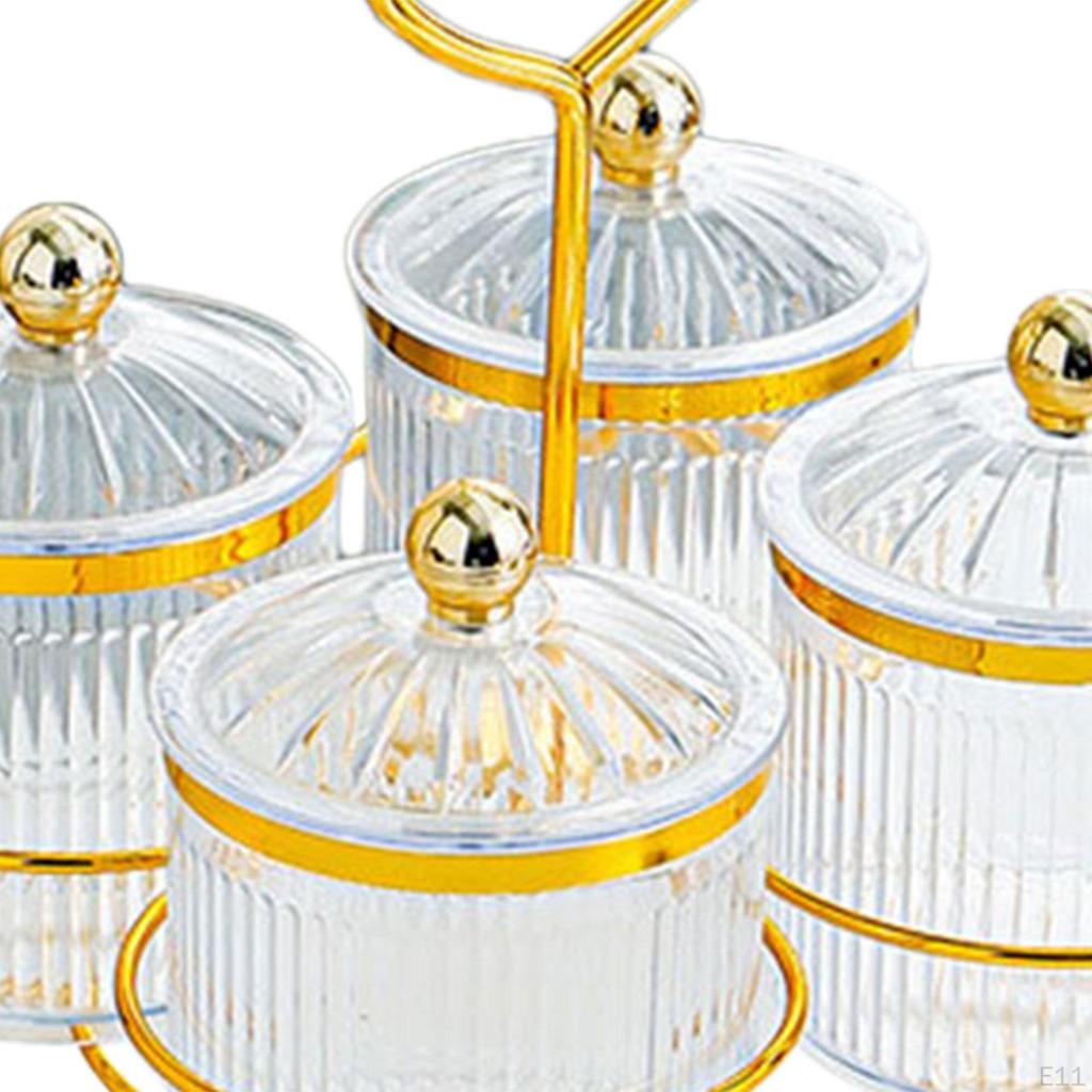 Food Storage Jar Nut and Candy Serving Tray Easy To Refill Multi Compartments Platter Nordic Dried