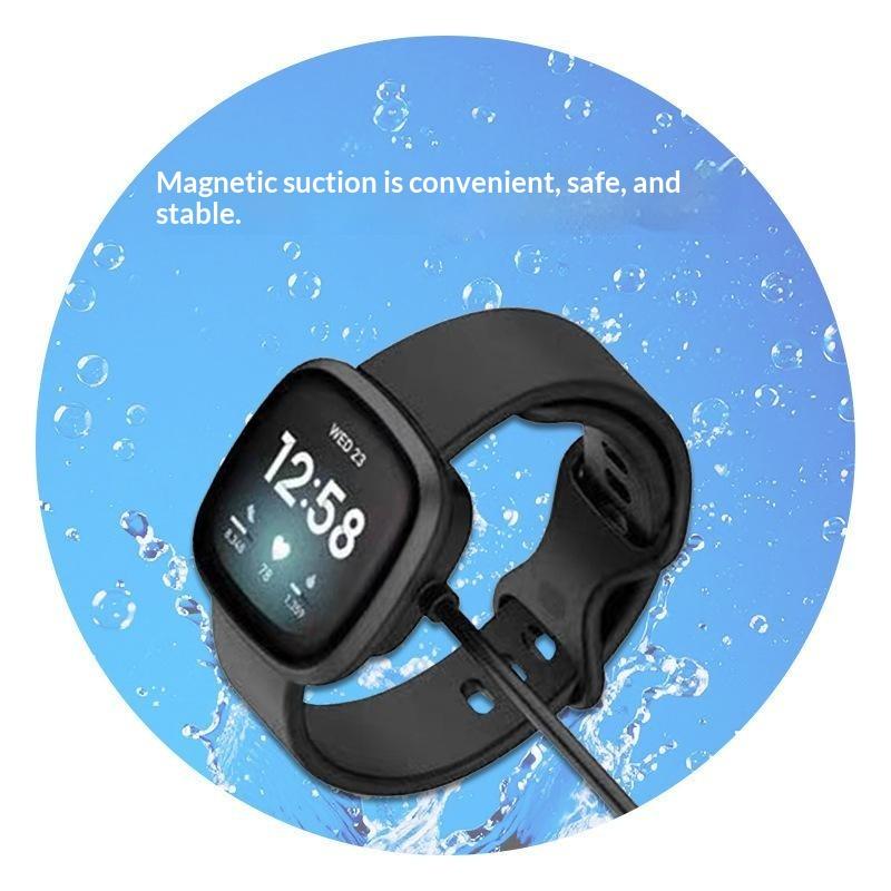 Fitbit Sense/Sense 2/Versa 4/Versa 3 için Yedek USB Saat Şarj İstasyonu Güvenli Hızlı Şarj Cihazı Tabanı Ev Ofis Kullanımı