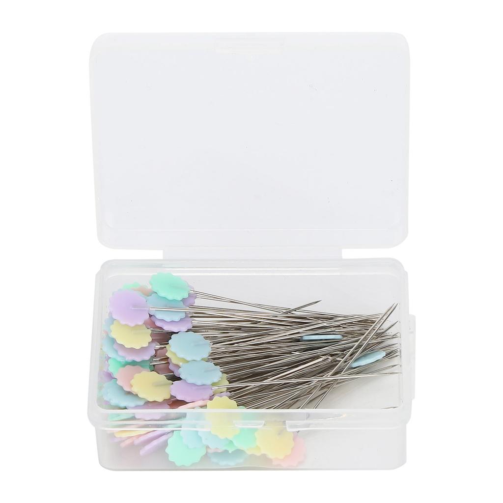 100pcs Flower Head Sewing Pins Flat Head Straight Quilting Pins for Sewing DIY Projects#2