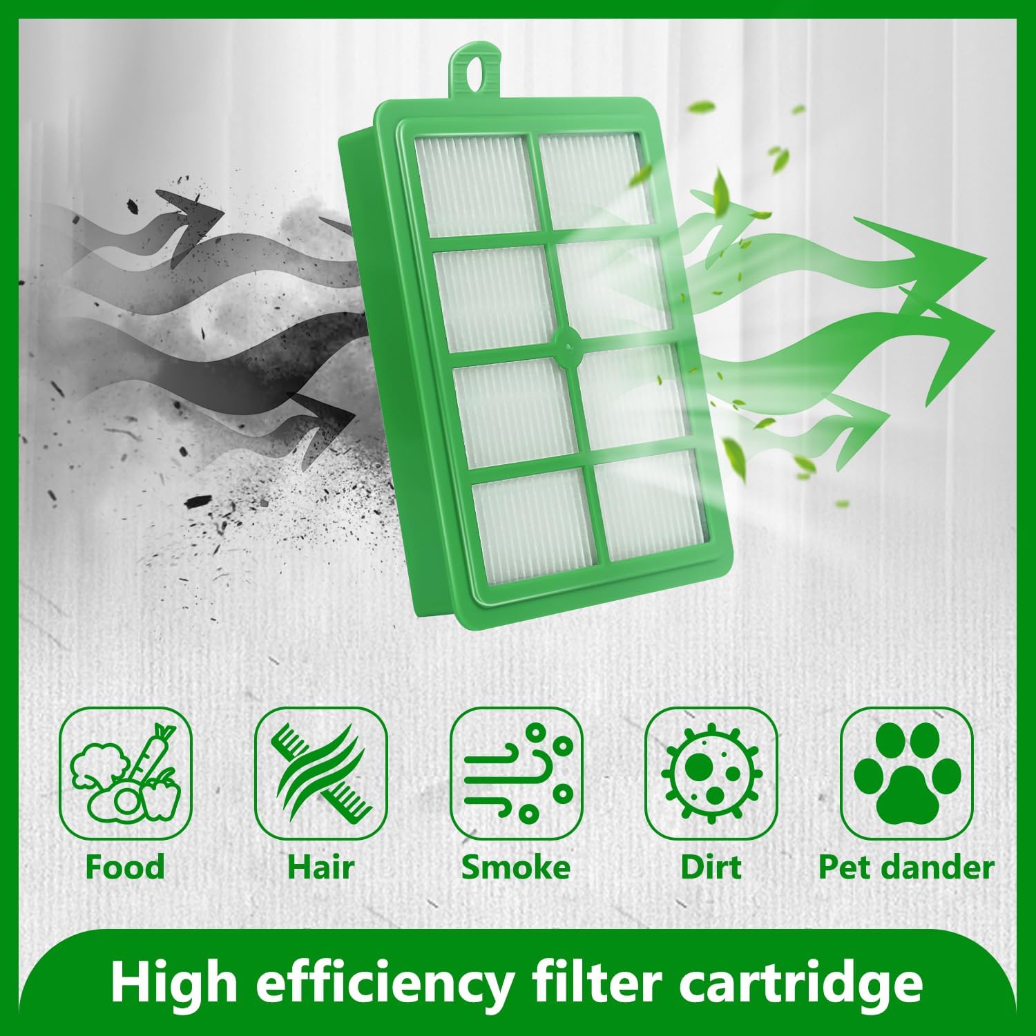 

HASMX Сменный HEPA-фильтр для пылесоса Electrolux EL4021A EL4040A EL4042A EL4050B EL4100A EL4101A EL4103A, Заменяет номера деталей EL012,