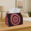 1pc Tissue Box Holder Seamless Pattern with Digital Mandala In Rose Pink - Multifunctional Napkin Dispenser for Home Party Car Decor - Decorative Tiss