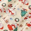 0.5m/1m/5m Cartoon Christmas Snowman Printed Fabric for Sewing Sofa Cover Apron Curtain Tablecloths Christmas Decorative Fabrics