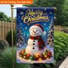 2D Flat - 2D Flat Printing Garden Flag 1pc, Merry Christmas Festive Scene Durable Single-Sided Print Yard Flag, Garden & Home Holiday Decoration, 29.9