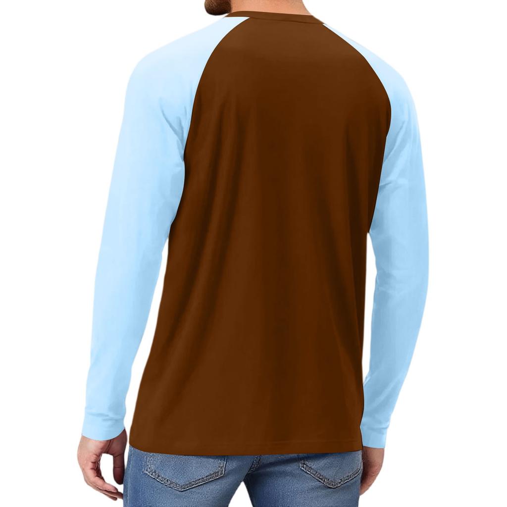 Pánské sportovní tričko s dlouhým rukávem raglánového střihu v kontrastních barvách