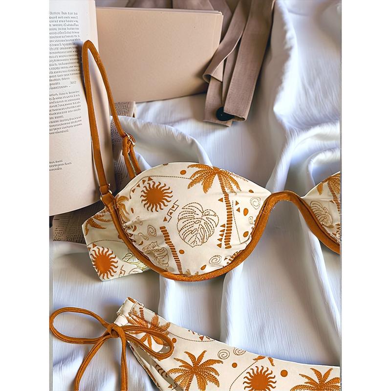 New Sexy Print Bikini Women Swimsuit Female Thong Swimwear Two Pieces Bikini Set Mini Micro Bathing Suit Swim Lady