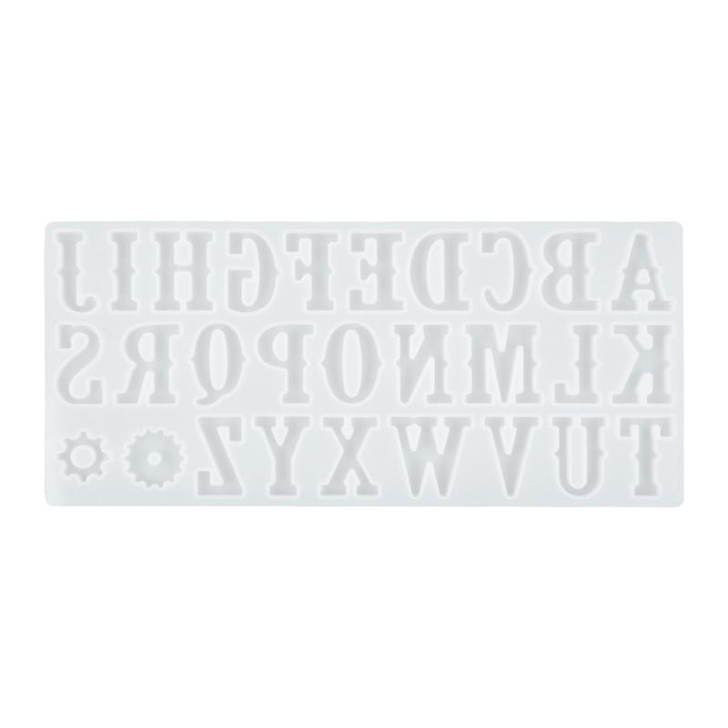 Glossy Silicone Resin Molds English Alphabets Earrings Mold DIY Keychain Pendant Jewelry Epoxy Resin Crafting Mold