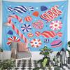 Candy Light Blue Seamless Tapestry Wall Hanging Sweet Home Decor for Bedroom Kitchen Gift