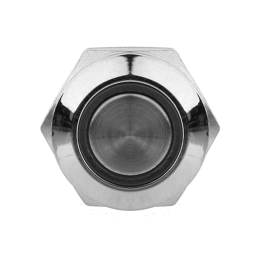 12mm LED Push Button Switch 12V 4Pin Silver Momentary Self-Locking Switches Waterproof