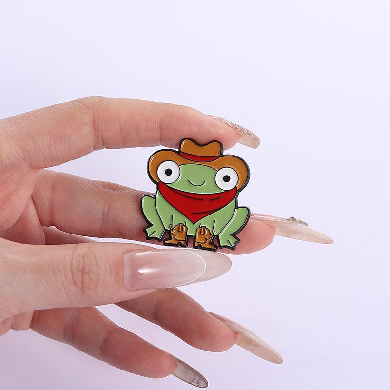 Cool Cowboy Hat Duck Capybara Frog Cat Enamel Pins Cartoon Animal Brooches Lapel Backpack Badge Funny Jewelry Gifts For Friends