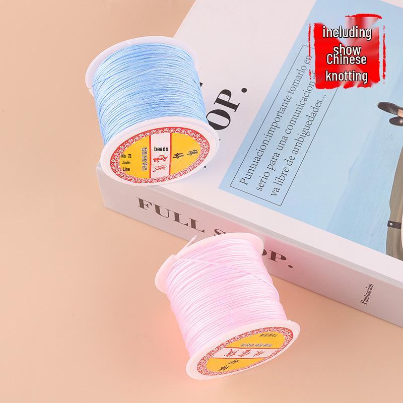 Boting Jade No. 72 0.8mm Nylon Thread for DIY Braided Cord Bracelet Weaving and Pendant Making.