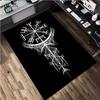 1Pc Viking Runes Print Rug - Home Decoration Carpet For Living Room Bedroom Flooring Computer Chair Area Rug