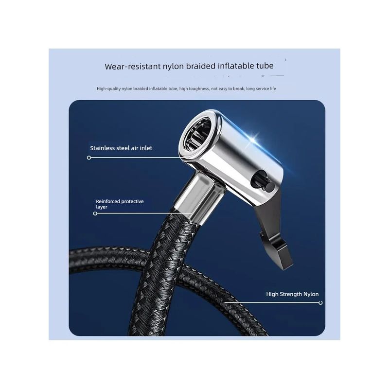 Fully Automatic Wireless Digital Display Car Air Pump for Motorcycles, Cars, Electric Bicycles, Portable High-Pressure Air Pump