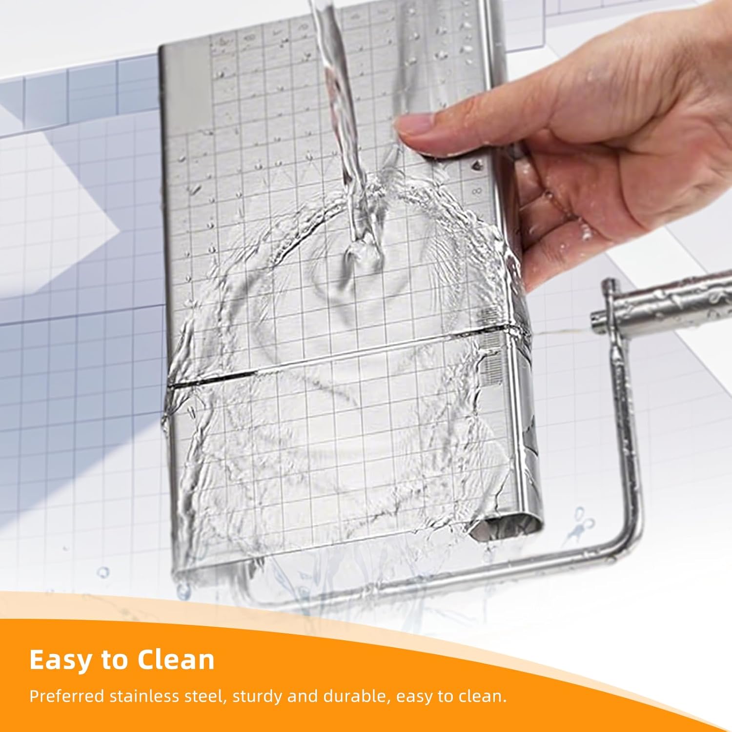 Cheese Slicer with Wire - Adjustable Stainless Steel Block Cheese Cutter, Heavy Duty Wire Cheese Slicer Kit for Hard & Soft Cheese, Chocolates,