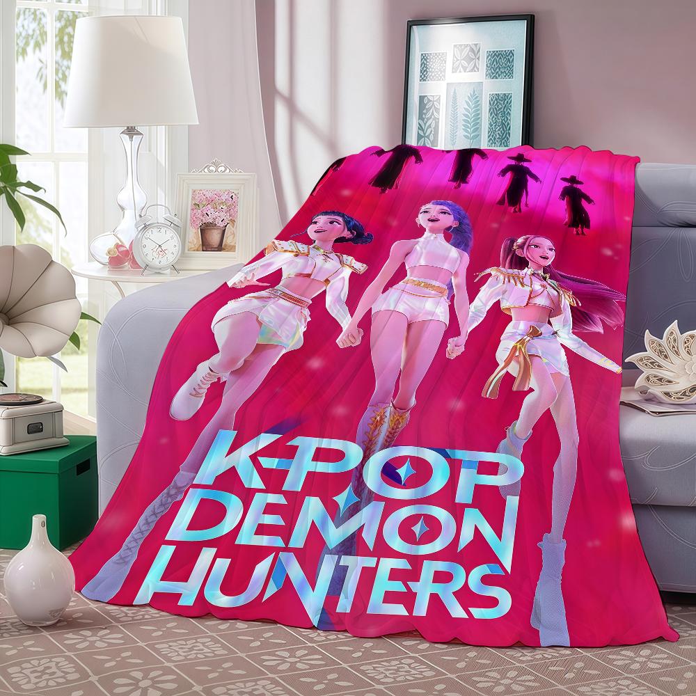 Singer K-Kpop D-Demon H-Hunters Blanket Warm And Soft Suitable For Bedroom Living Room Sofa Bed Office Travel Camping