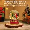 Lewondr Snow Globe with Santa and Christmas LED Christmas Home Room Christmas Santa Decorating the Christmas Red Tree, Built-in Lights, Object, Decor,