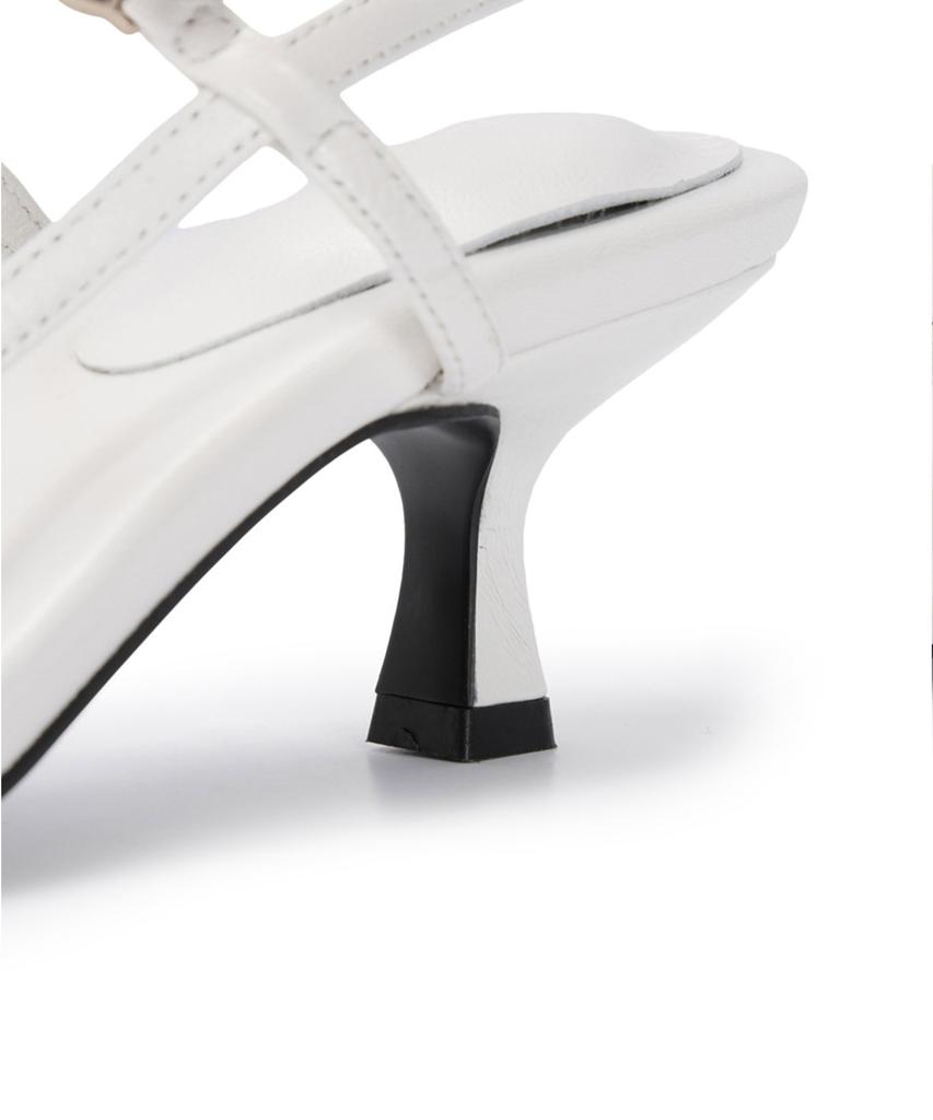 Recur Ecur Strappy Edge Sandals White 1230