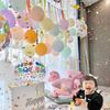 Baby's First Birthday Macaron Tassel Balloon Backdrop