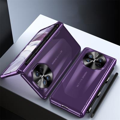 Plating Hinge Protection Armor Shockproof Lens Protection Pen Slot Cover for Huawei Mate X5 / Mate X3 with Tempered Glass