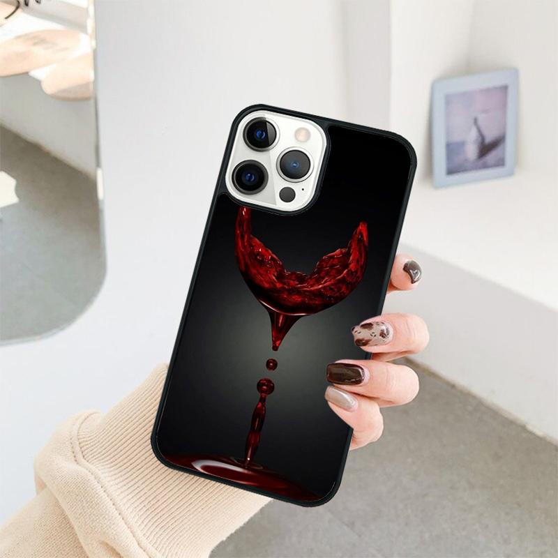 Red Wine Glass Phone Case For iPhone 17 Air 16 15 14 11 12 13 Pro MAX Plus coque Cover Shell