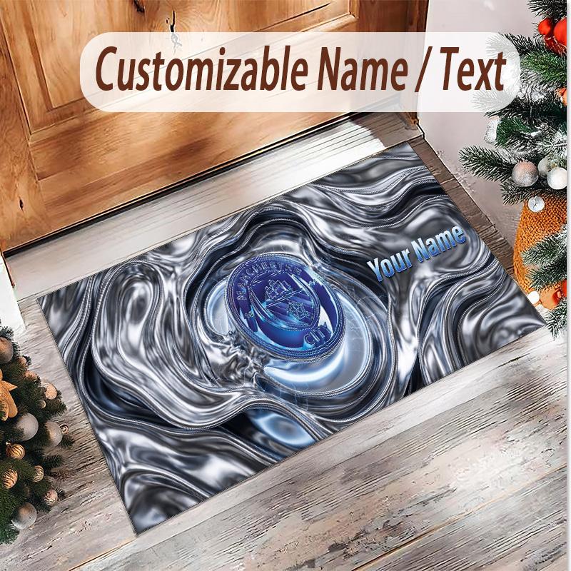 Personalized Crystal Velvet Carpet Manchester City Pattern Non Slip Floor Rug