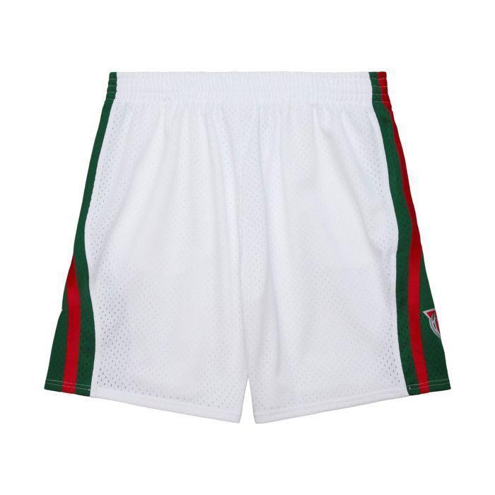 Shorts - Mitchell & Ness - Milwaukee - Homme - Blanc - Confort Optimal Pour Le Basket-ball