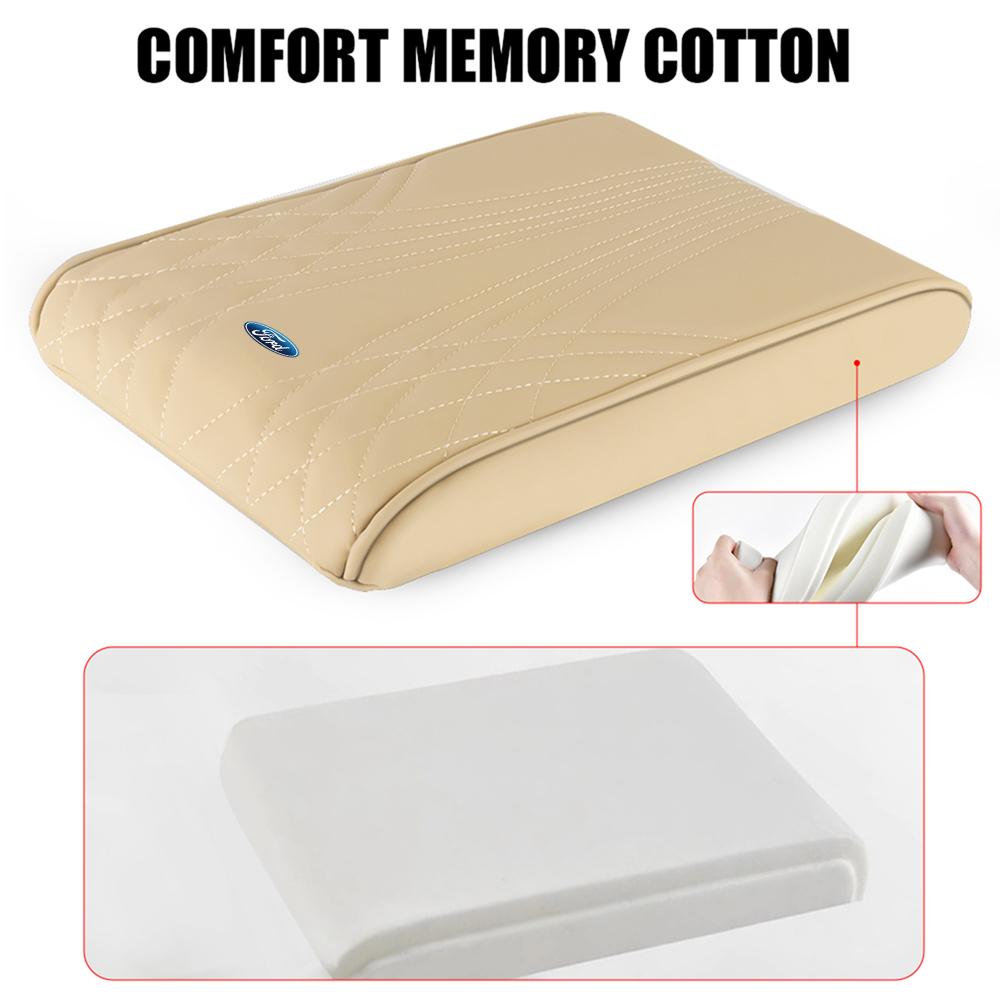 Car Arm Rest Box Expander Cushion Center Console Mat Center Cover For Ford Fiesta Focus 2 3 Mondeo Ranger Mustang j50 Kuga MK7 MK5