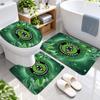 3-teiliges Flanell-Toilettenmatten-Set Borussia Mönchengladbach Badezimmerteppich Badvorleger Rutschfest Heimdekoration