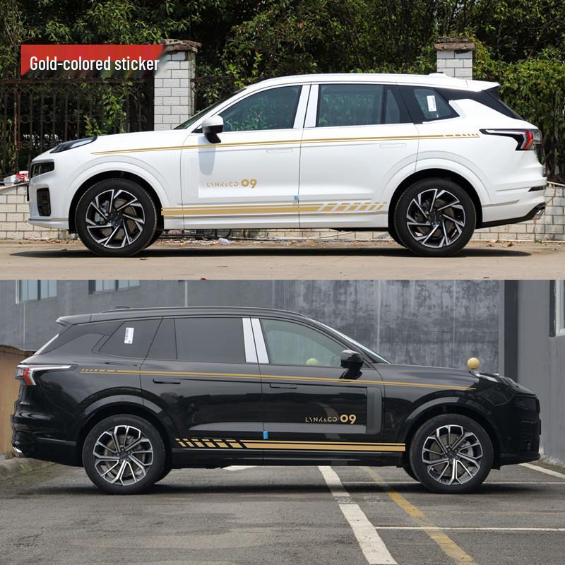 Lynk & Co 09 Auto Seitenschweller Aufkleber: Dynamische Taillenfarbstreifen für personalisierten Stil