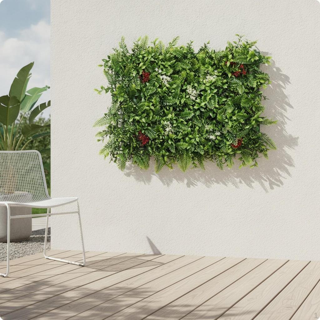 Artificial Plant Wall Panel Greenery Realistic Panels for Fence, Balcony, Shop Display