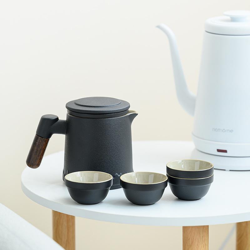 Shanyu Coarse Pottery Outdoor Camping Portable Office Cup Set Light Luxury Portable Kung Fu Travel Tea Set