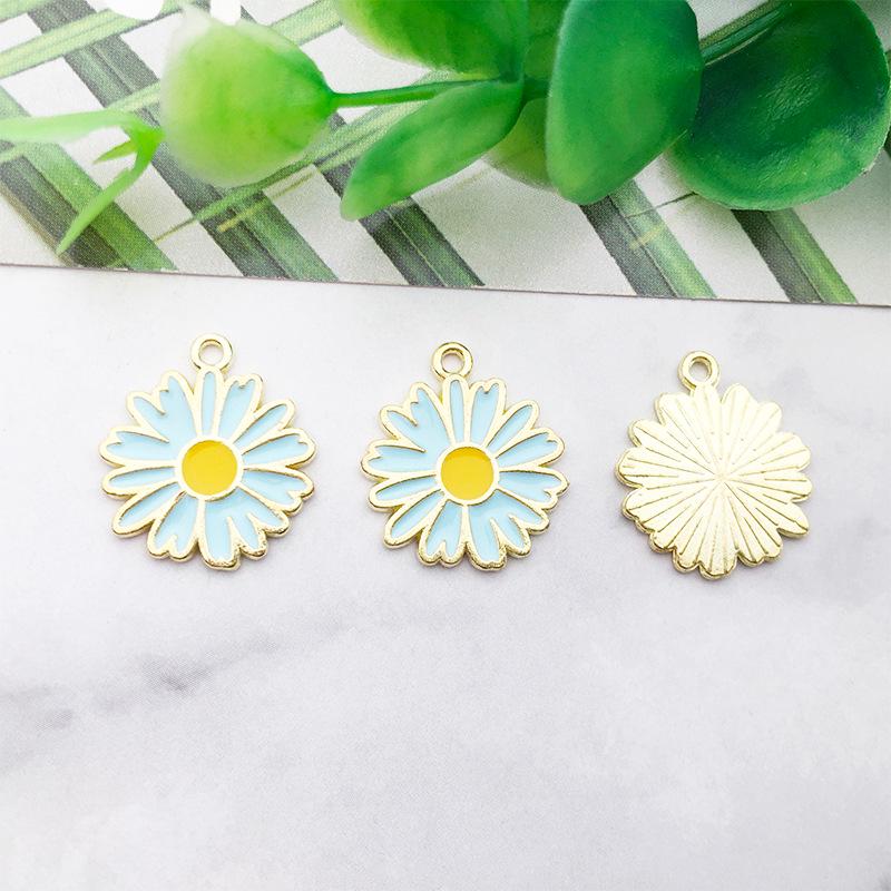 Alloy Flower Petal Jewelry Accessories: DIY Earrings, Phone Chain, Oil Drip Pendant