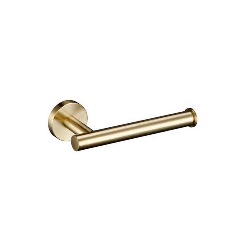 High Quality 100% Rust Protection Brass Public Post Single Wall Mounted Toilet Paper Holder Bathroom Gold Fabric Roll | Paper Holder
