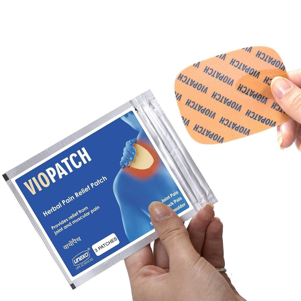 Patches for Relieving Muscle Pain and Stiffness (30 Pcs), Herbal Pain Relief Patch (30pcs),  Viopatch