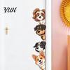 Durable Sunproof Vinyl Stickers Cartoon Puppy Wall Sticker, Easy Apply Waterproof PVC Decal, Creative Cute Decals Dog Pattern Glass for Bathroom