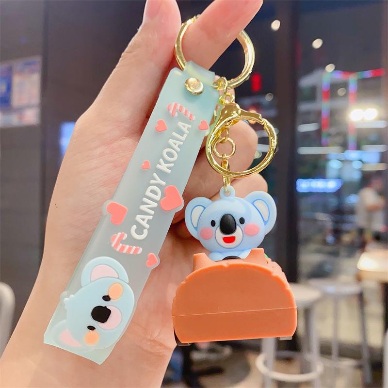 Cute Creative Children's Toys Exquisite Pull Back Car Keychain Bag Pendant