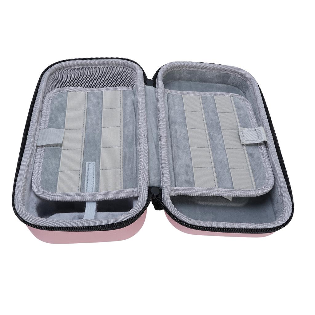 Carrying Case for     Console EVA PU Handheld Game Console Hard   Pouch Storage Bag with 20 Game Card Slots for Travel