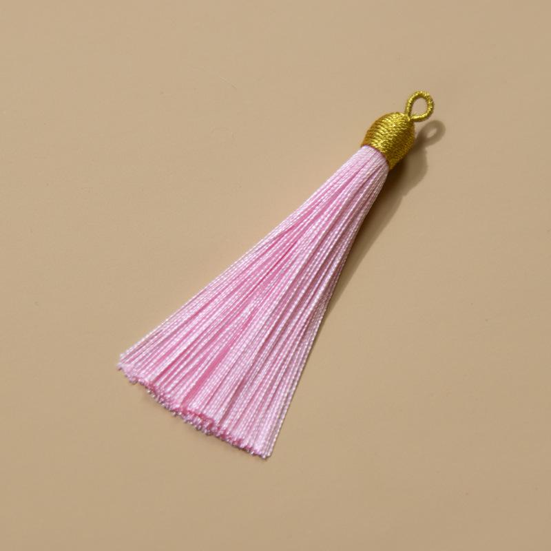 8Cm Pull Ring Gold Silk Threaded Cap Fringed Spike Polyester Fringed Antique Hanging Spike Bookmark Sachet Jewelry Accessories