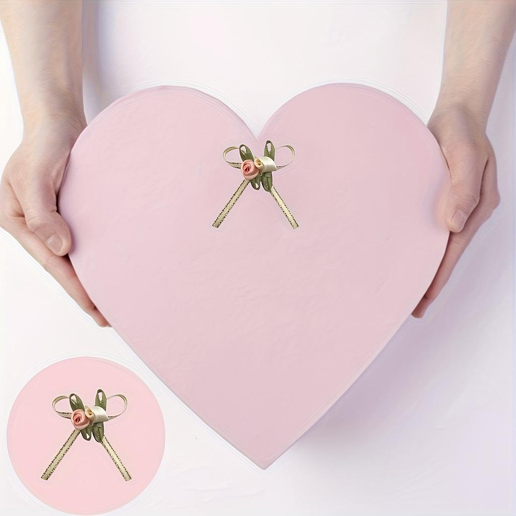 50pcs Elegant Rose Bows with Floral Accents, Mixed Colors for DIY Crafts & Gift Wrapping - Ideal for Weddings, Holidays, Birthdays & Home Decor