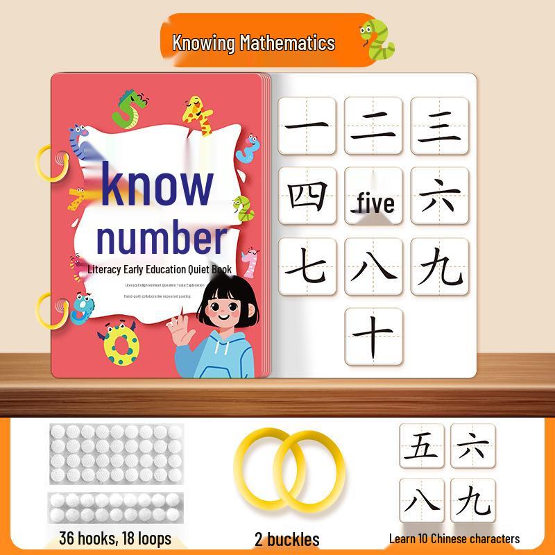 Toddler Literacy Quiet Book: Early Education Sticker Tear-off Game for Ages 3-6