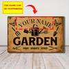 Personalized Metal Tin Sign Garden Vegetable Fruit Theme Home Wall Decor