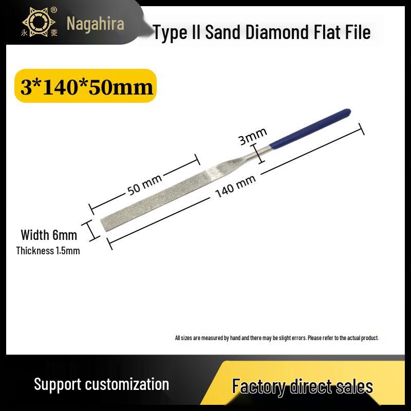 Yongling Silver Type II Sand Diamond Electroplating File Set for Metal Polishing