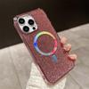 Luxury Laser Diamond Magnetic Case for IPhone 15 Pro Max 11 12 13 14 Plus for Magsafe Wireless Charging Plating Glitter Cover