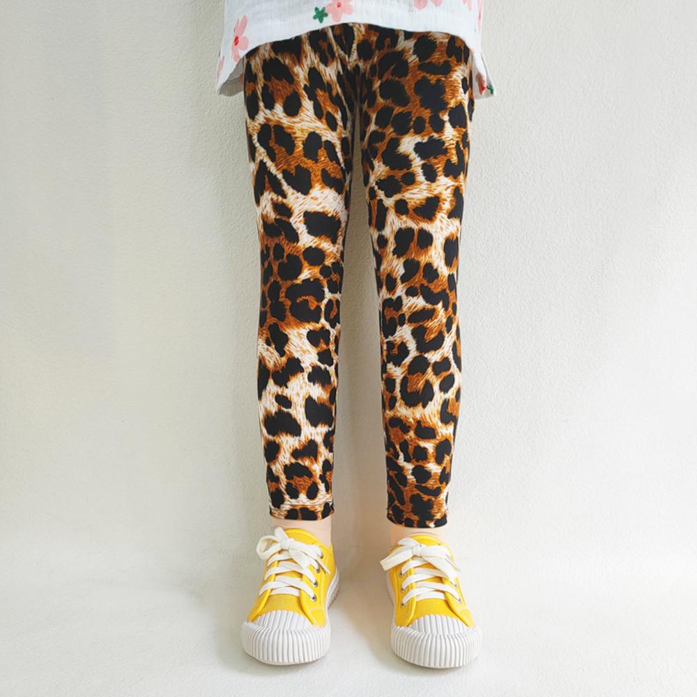 Bērnu Bikses Pavasaris Vasara Baby Girls Printed Flower Legings Children Slim Pant