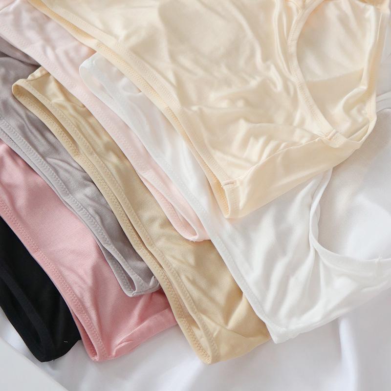 Tang Sang Silk Damen Übergröße Nahtlose Seidenunterwäsche - Atmungsaktiv, Mittelhoch, Hüfthebend, Einfarbig