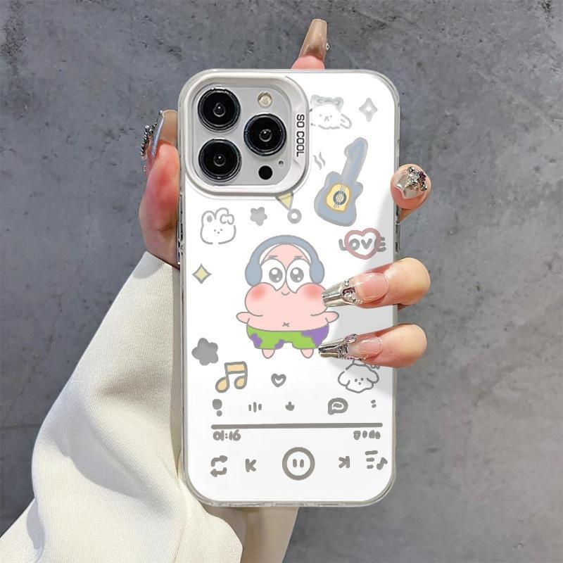 Applicable iPhone16 Pro mobile phone case Apple 15promax premium cartoon 14 SpongeBob SquarePants couple Huawei