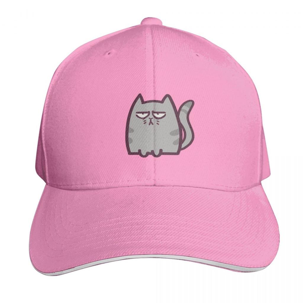 Annoyed Cartoon Cat Baseball Cap Hip Hop Golf Hat Unisex Anime Hat fun hats Unisexs Luxury Womens