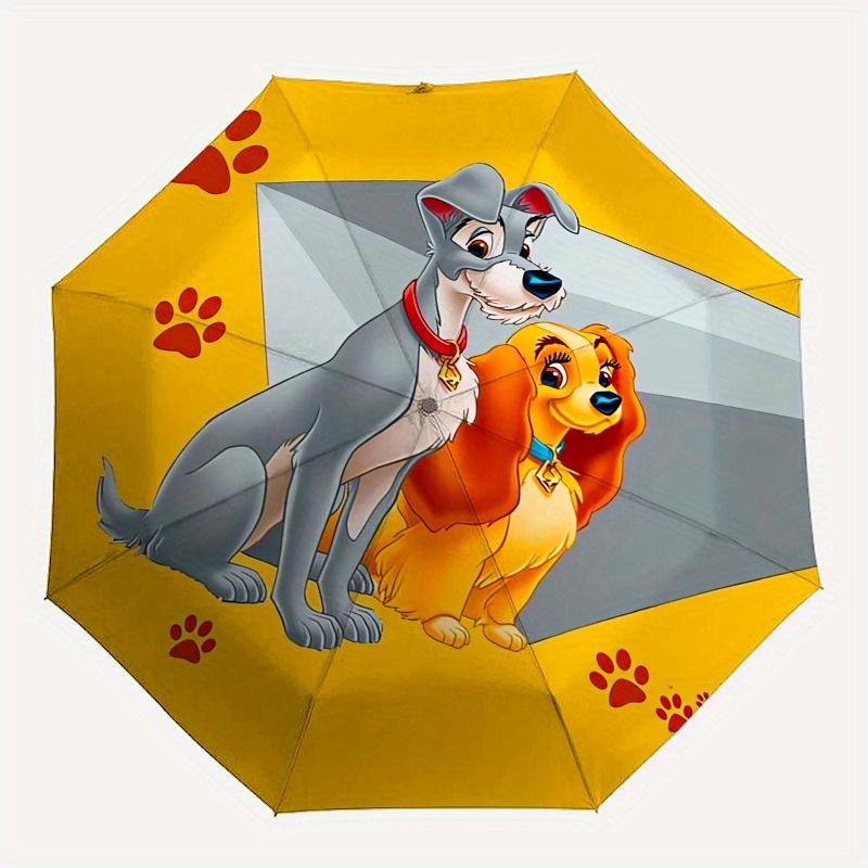 Greyhound, Susi und Strolch Motiv faltbarer Regenschirm, die beste Wahl zum Verschenken, 8 Speichen, lässig, langlebig, leicht und tragbar tra