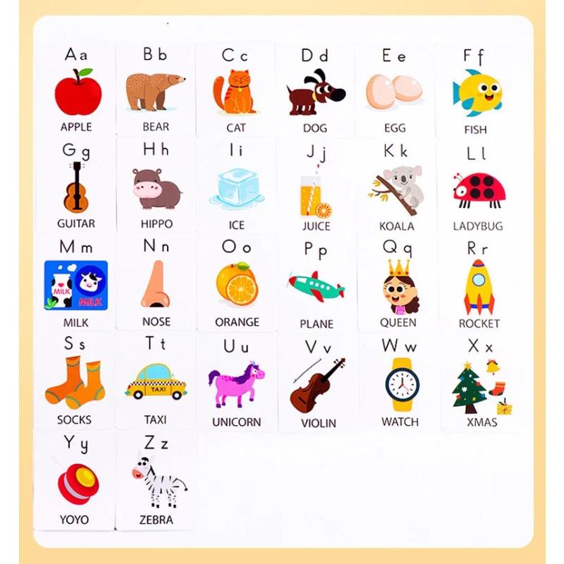 Wooden Spelling Word Games Toddler Montessori Toys Letter Learning Fine Motor Early Education Alphabet Puzzle Matching Game